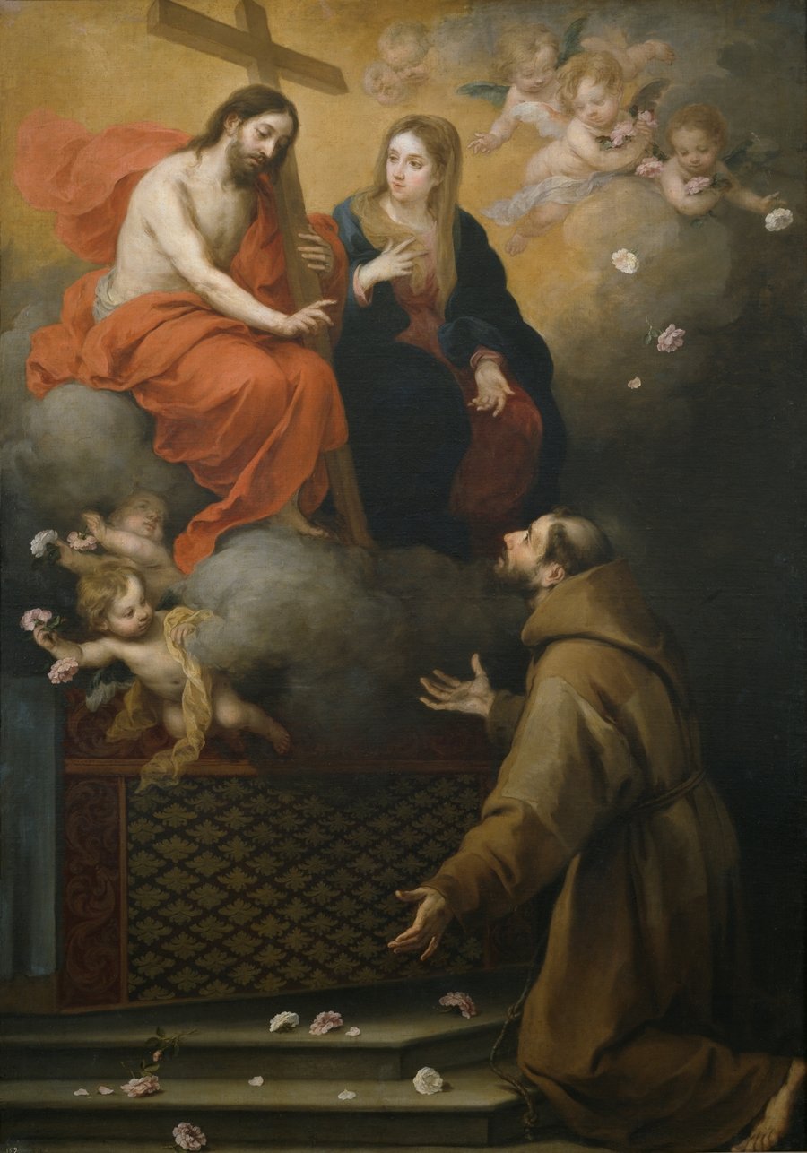 Visión de San Francisco en la Porciúncula, de Bartolomé Esteban Murillo (Museo del Prado)
